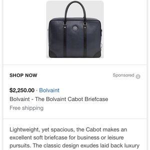 Bolvaint The Cabot Briefcase NWT
